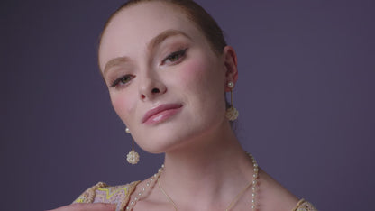 Clustered Pearl Drop Earring